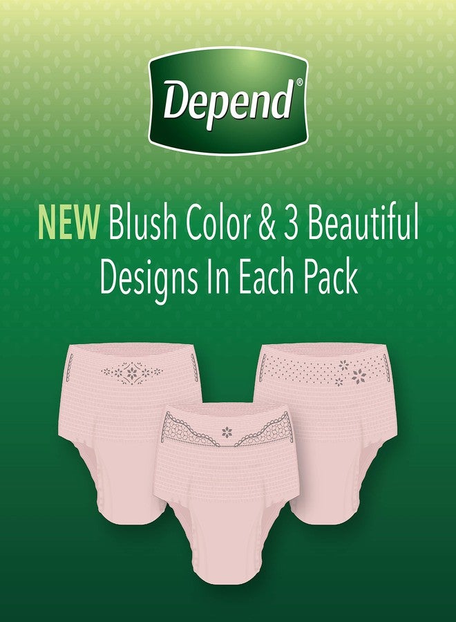 Depend FIT-FLEX Incontinence Underwear for Women, Disposable, Maximum Absorbency, Medium, Blush, Tan (44 Count) - Image 4